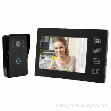 Wireless Video Intercom System, Wireless Video Door Phone, 7-inch TFT Monitor, Built-in Battery